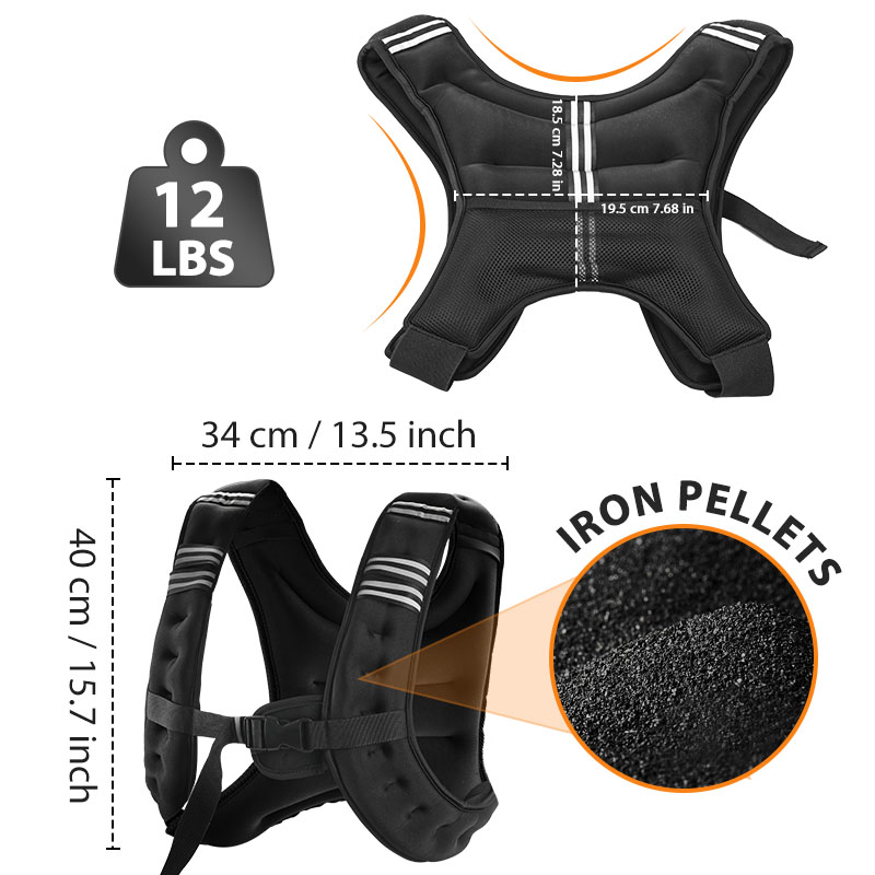 Gilet lesté de 12 lb avec band - Crossfit Weight Vest avis et prix